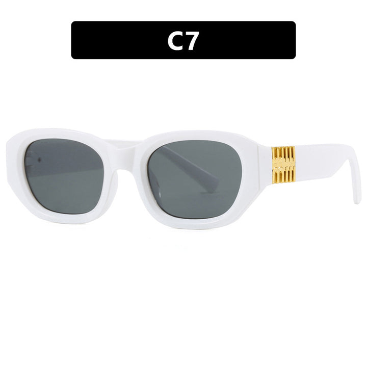 Women's fashionable sunglasses with unique, geometric design and elegant accents Stornfield