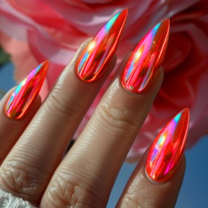 Shimmery Stiletto Press-On Nail Art Stornfield