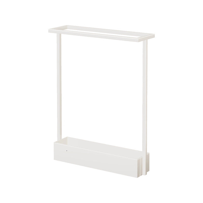 Slim Vertical Umbrella and Cane Stand with Integrated Drip Tray and Top Hook Rack