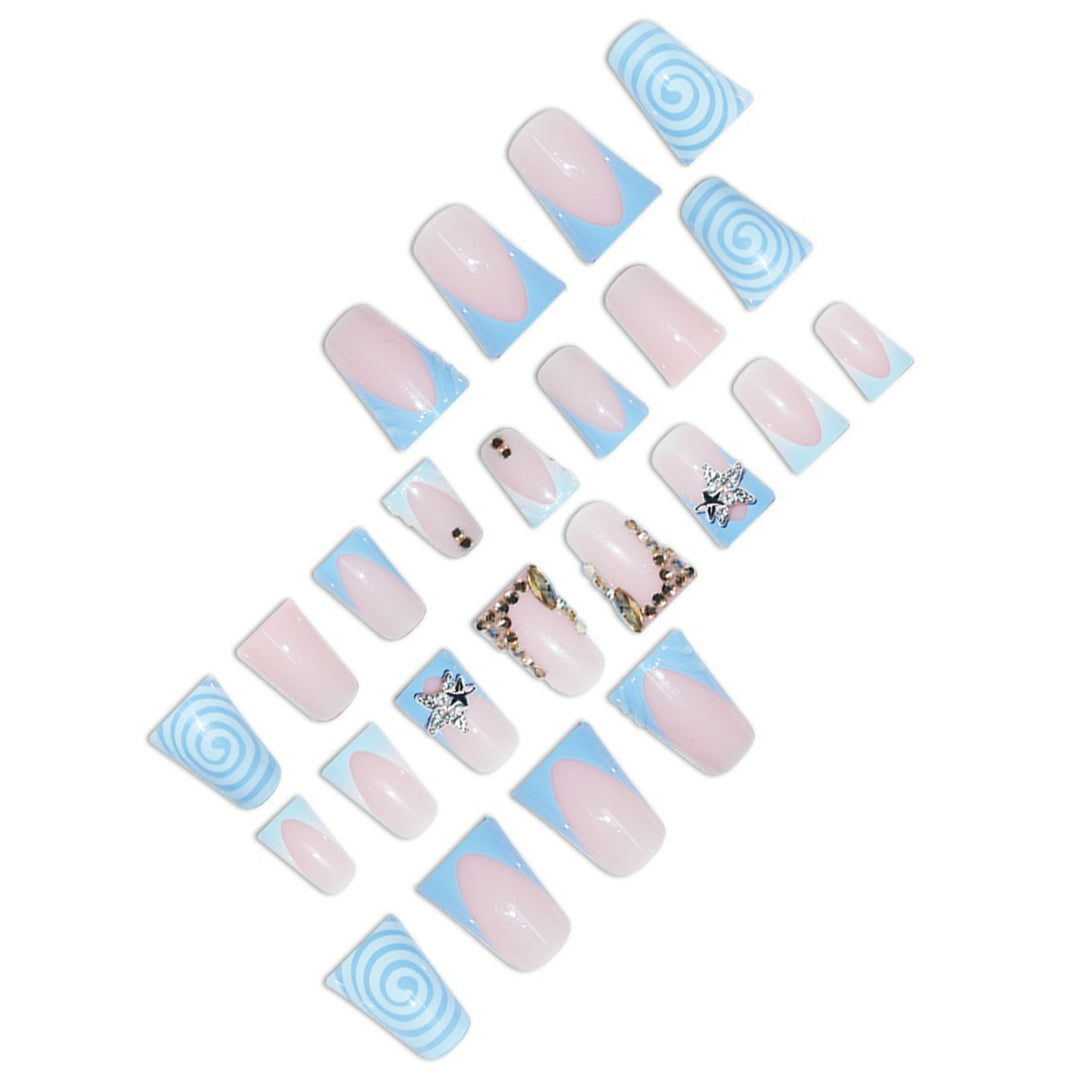 Decorative Star and Swirl Nail Art Extensions Stornfield