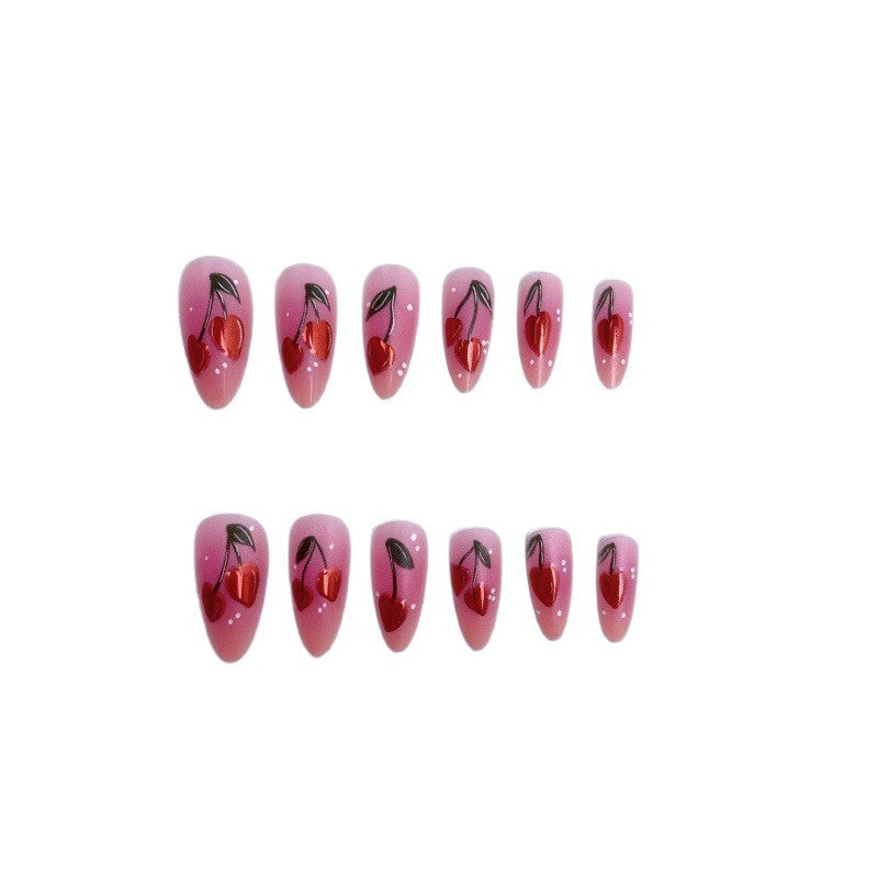 Artifical Nail Art with Cherry Design Stornfield