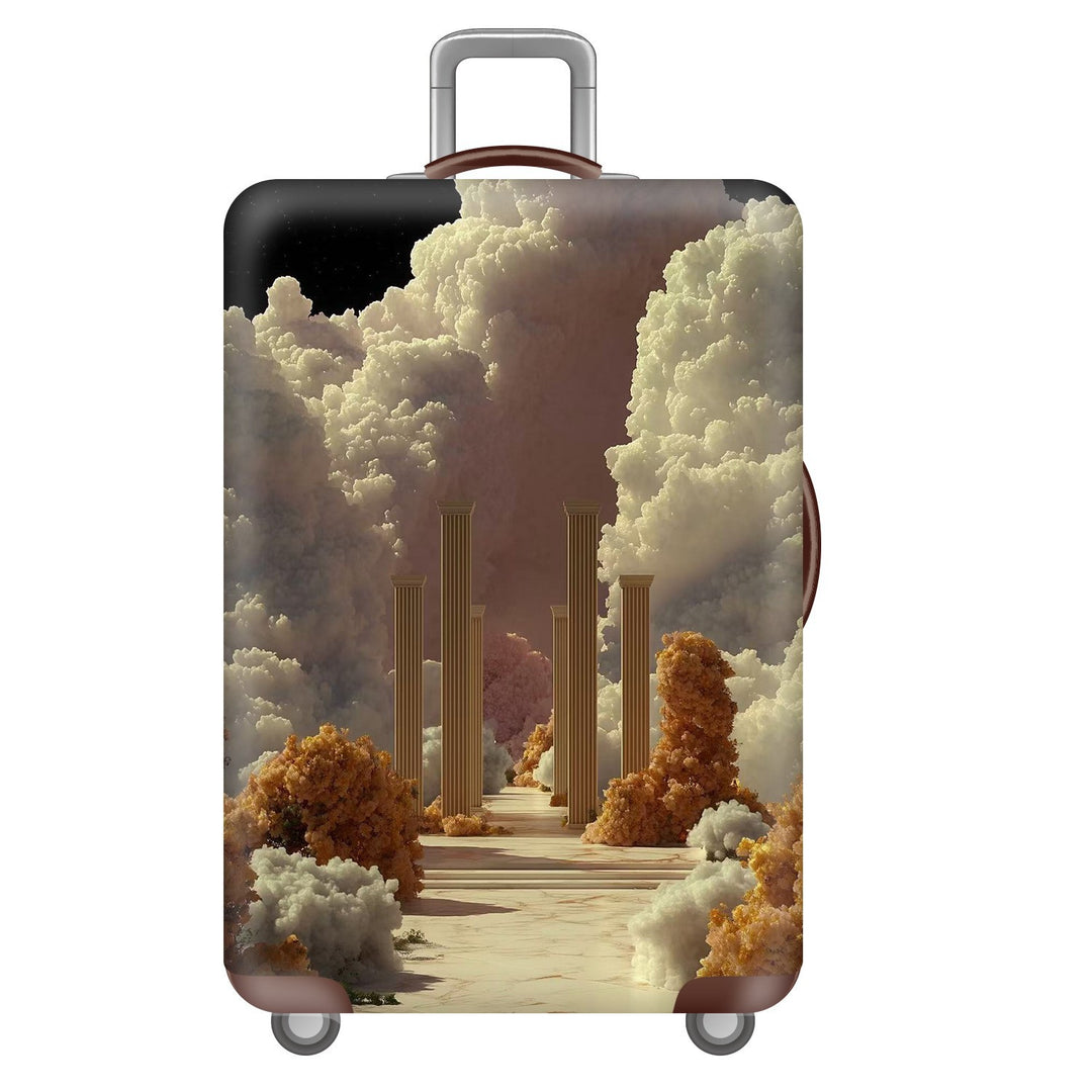 Unisex nano elastic suitcase cover with starry sky city motif, stretch protective cover for trolley luggage Stornfield