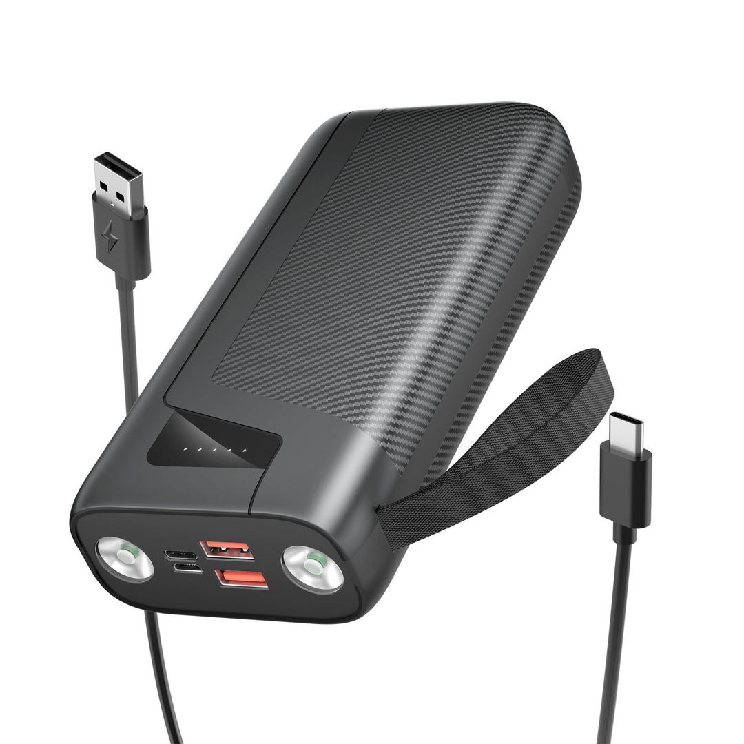 Powerful power bank with integrated LED lighting and fast charging function Stornfield
