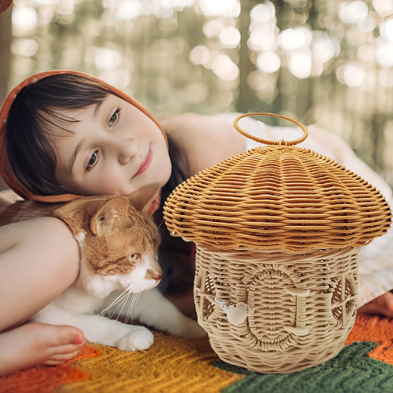 Playful storage basket with mushroom hat design Stornfield