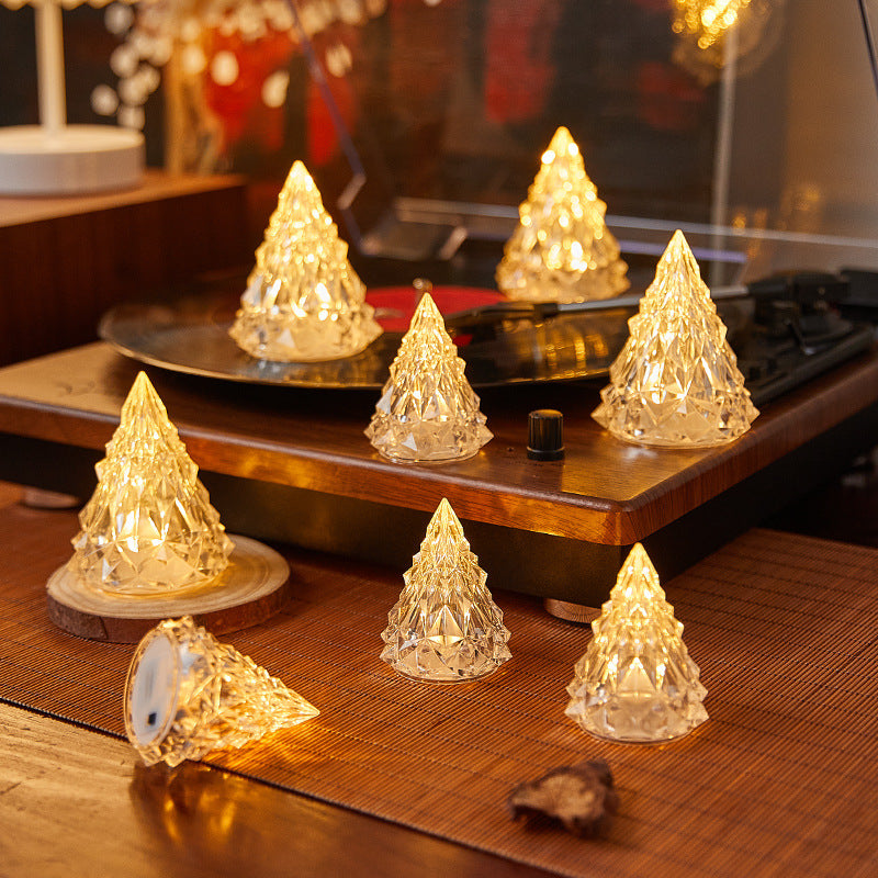 Decorative LED real wax candle in crystal look Stornfield