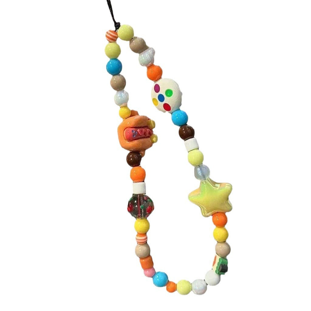 Playful Food-Themed Bead Phone Charm Stornfield