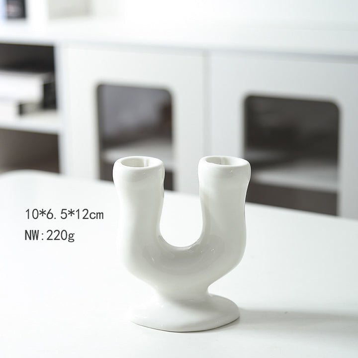 Modern Dual Chamber Ceramic Vase Stornfeild