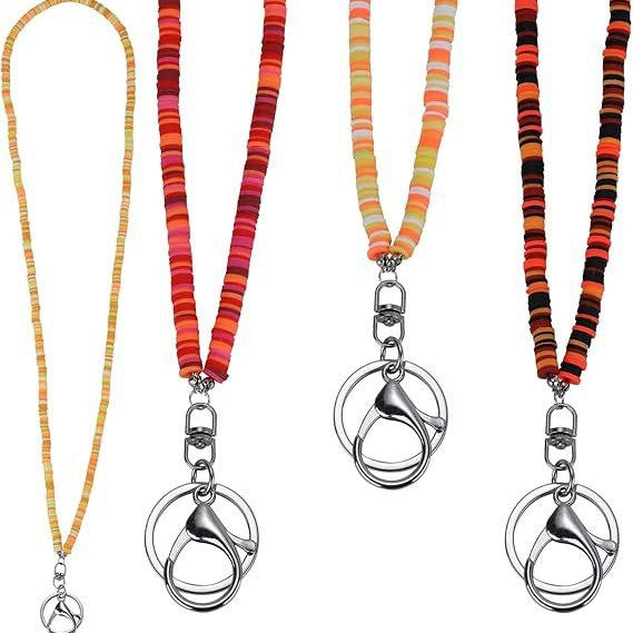 Colorful Beaded ID Badge Holder Lanyard Stornfield