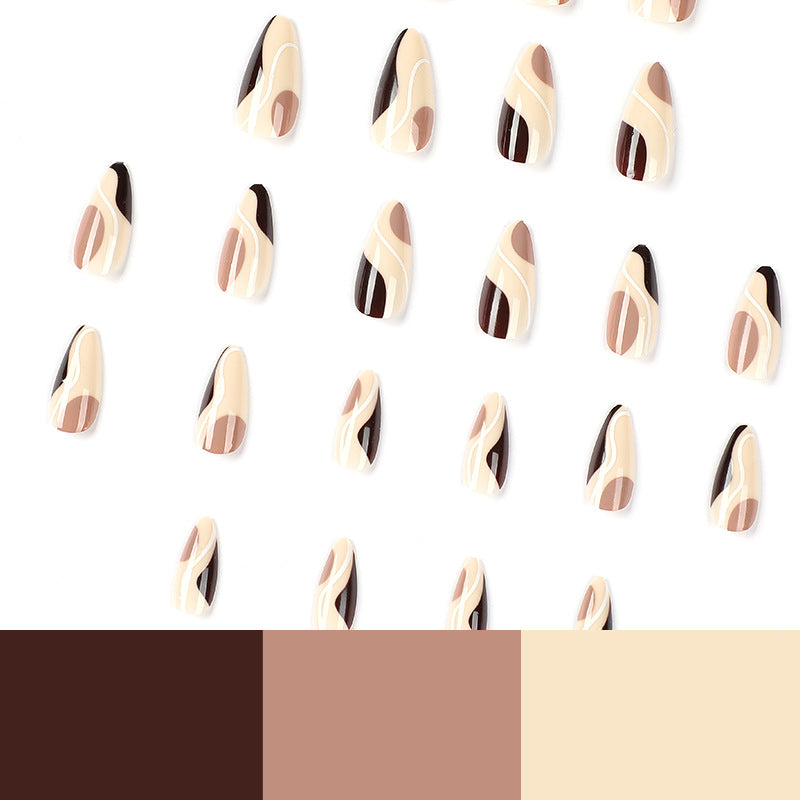 Artificial nail extensions in elegant wave design Stornfield