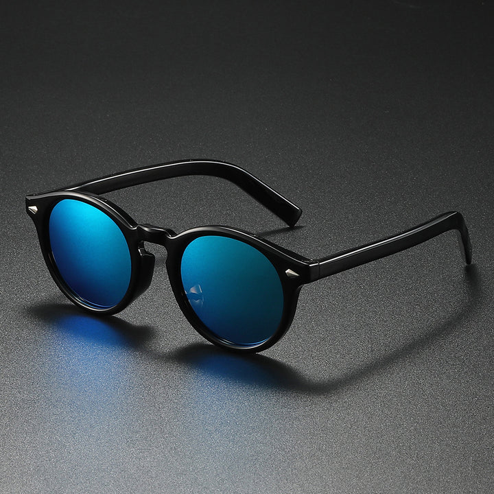 Ladies Round Sunglasses with Transparent Frame and Reflective Lenses Stornfield