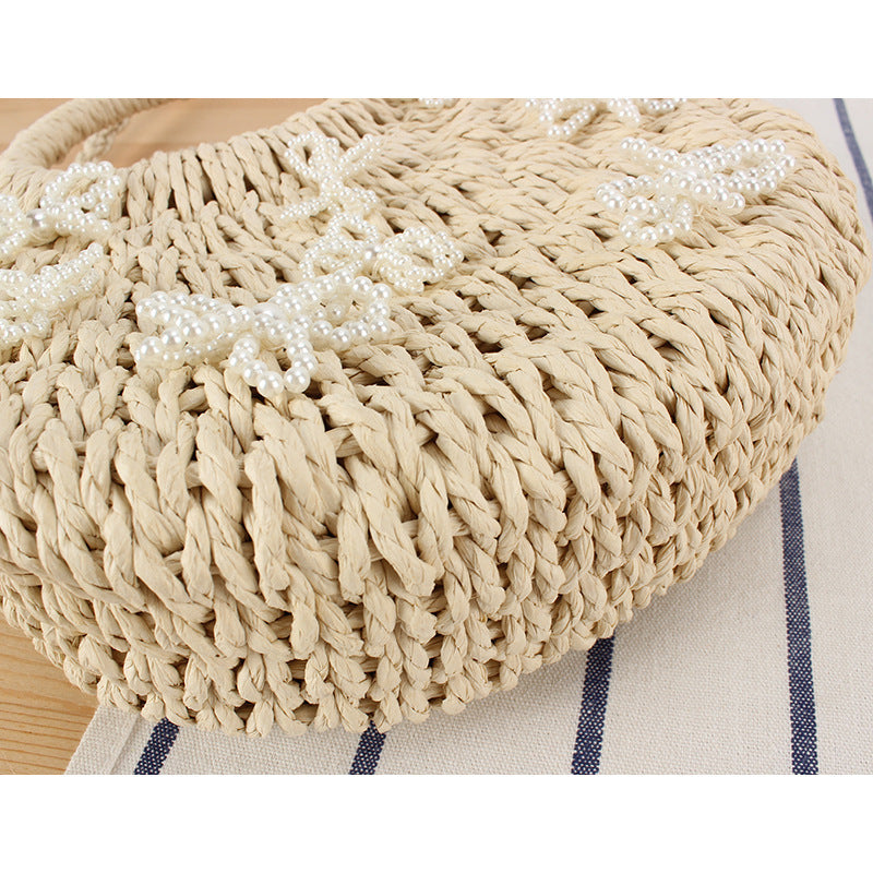 Basket bag with floral designs Stornfield