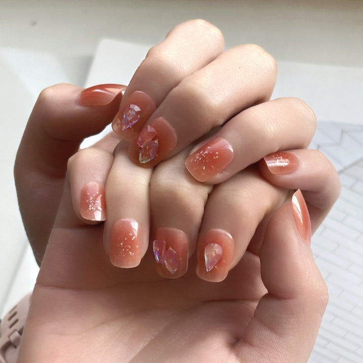 Artistic Nail Design Press-On Set with Crystal Accents Stornfield