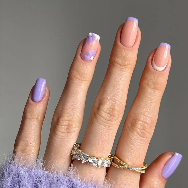 Artful and elegant nail art with floral and geometric designs Stornfield
