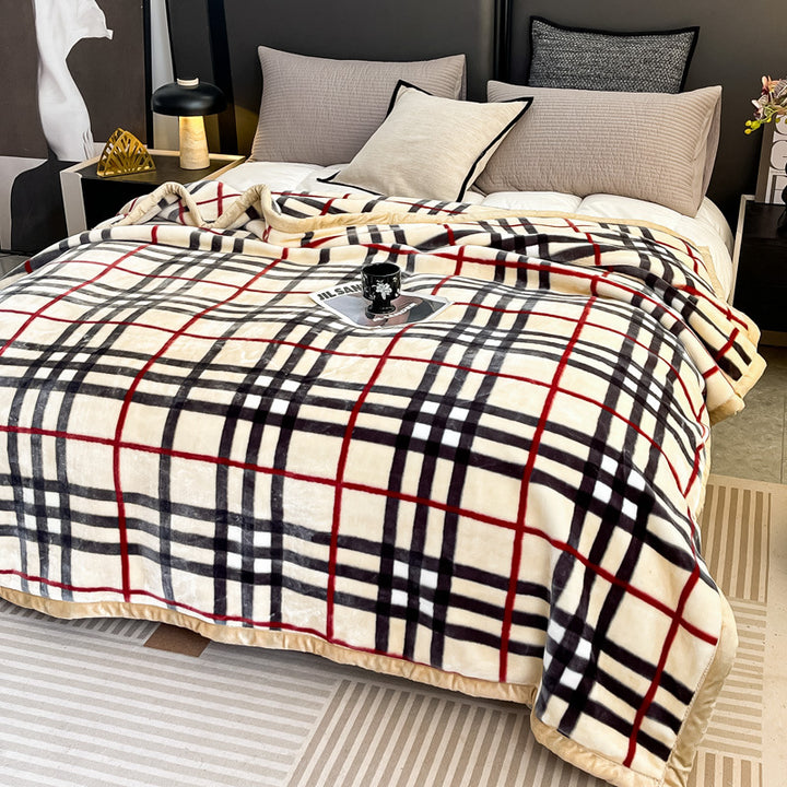 Floral Patterned Fleece Throw Blanket Stornfield