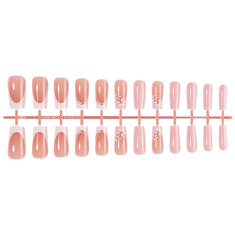 Decorative Press-On Nail Art Set with Floral Designs Stornfield