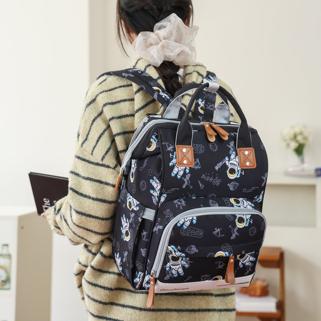 Cartoon-Themed Multi-Compartment Backpack Stornfield