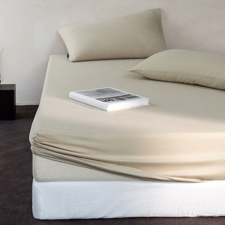 Deep-Fit Stretch Jersey Fitted Sheet Set with Elastic Skirt