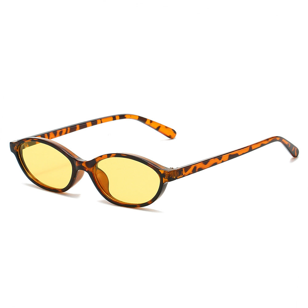 Retro-Inspired Slim Oval Sunglasses Stornfield