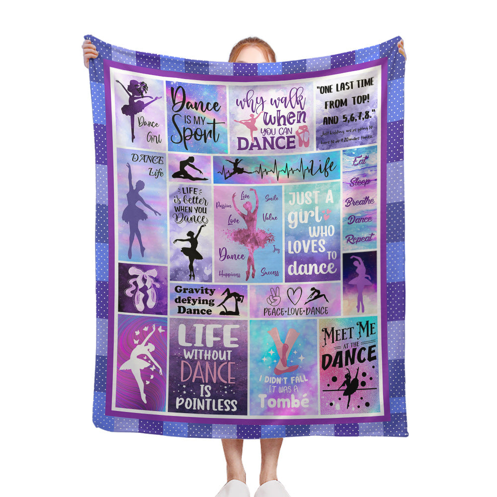 Dance-Themed Fleece Blanket Stornfield