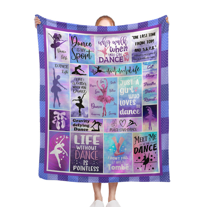 Dance-Themed Fleece Blanket Stornfield