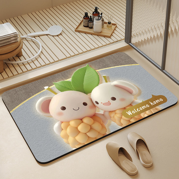 Whimsical Cabbage-Themed Welcome Mat Stornfield