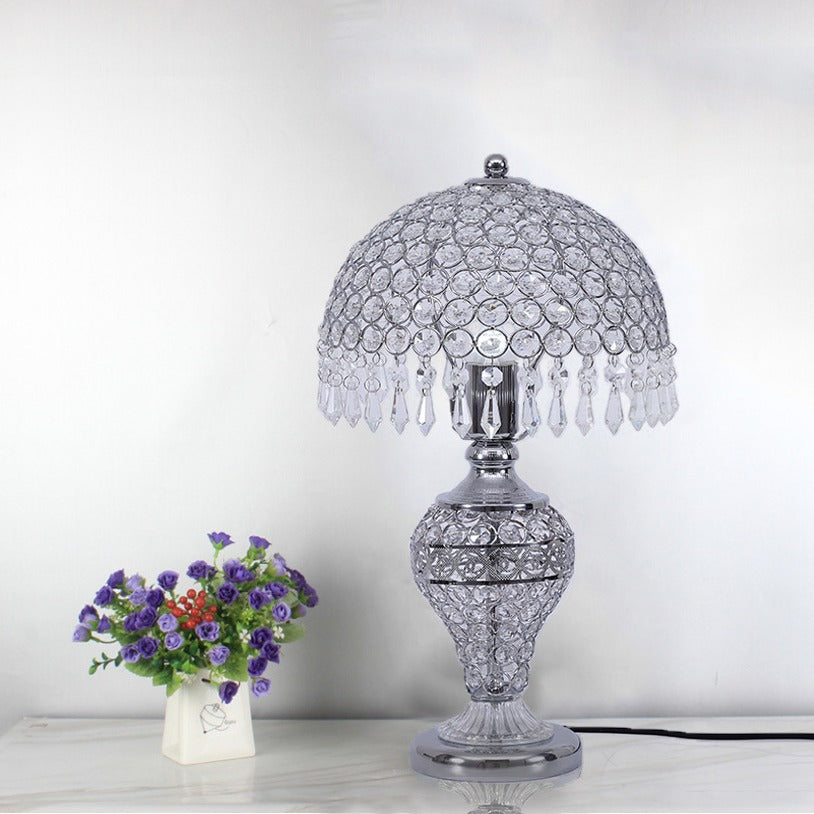 Crystal Table Lamp with Elegant Glass Shade