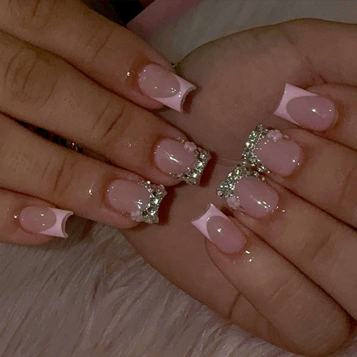 Decorative Rhinestone-Embellished Press-On Nail Tips Stornfield