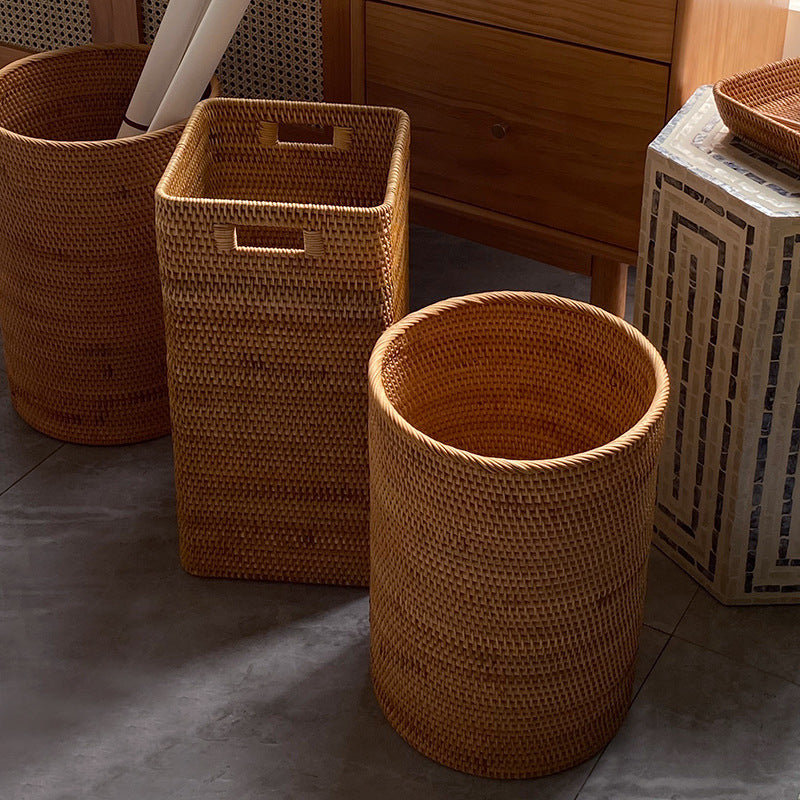 Women rectangular storage basket with practical handle Stornfield