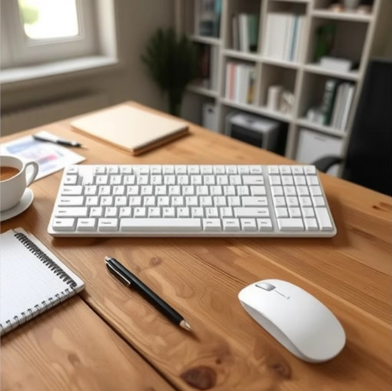 Elegant Wireless Keyboard and Mouse Set with Precision Control Stornfield