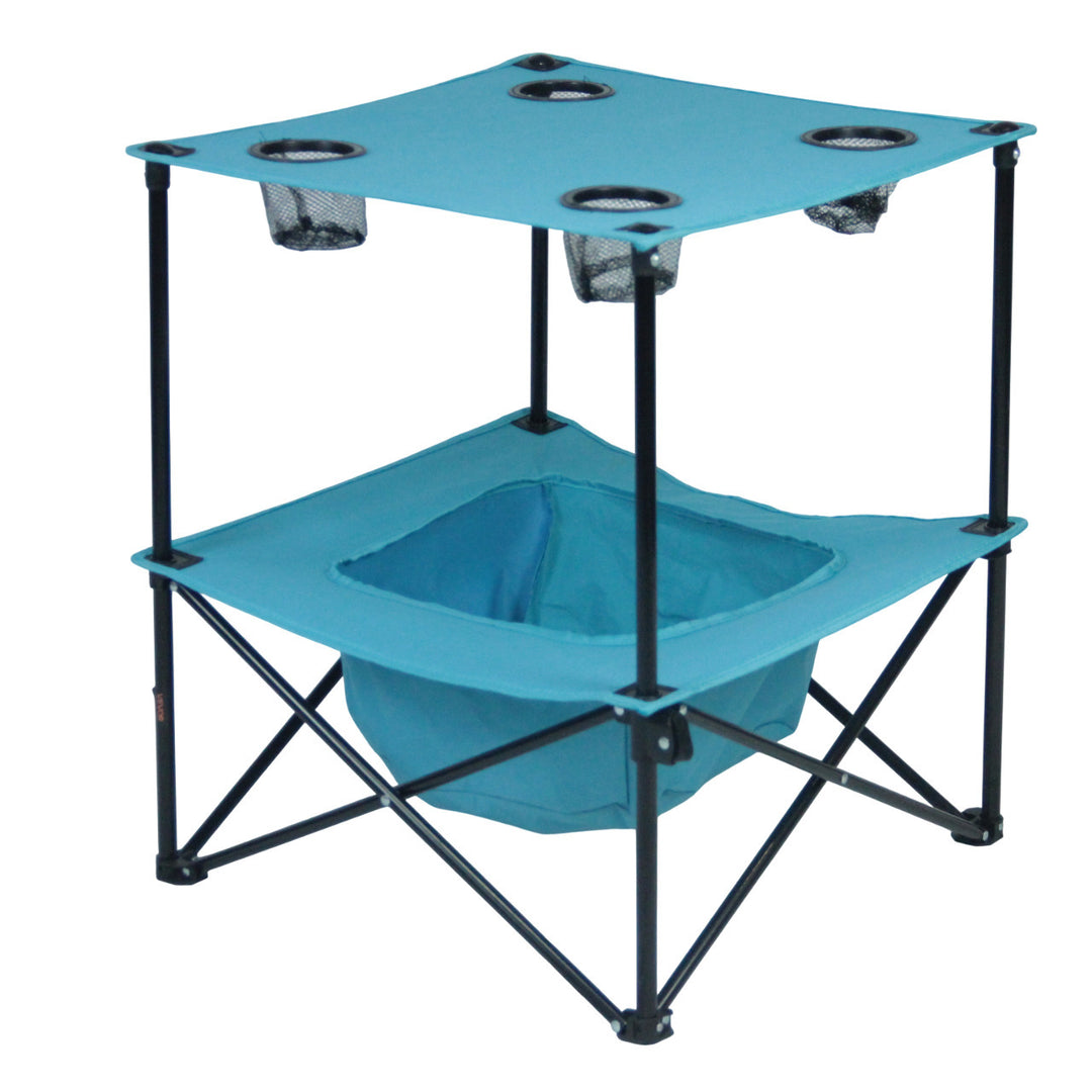 Camping table with integrated cup holders Stornfield