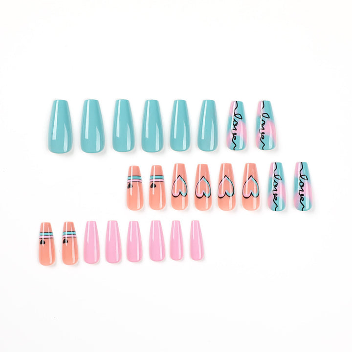 Artful acrylic nails in modern design with creative colors Stornfield