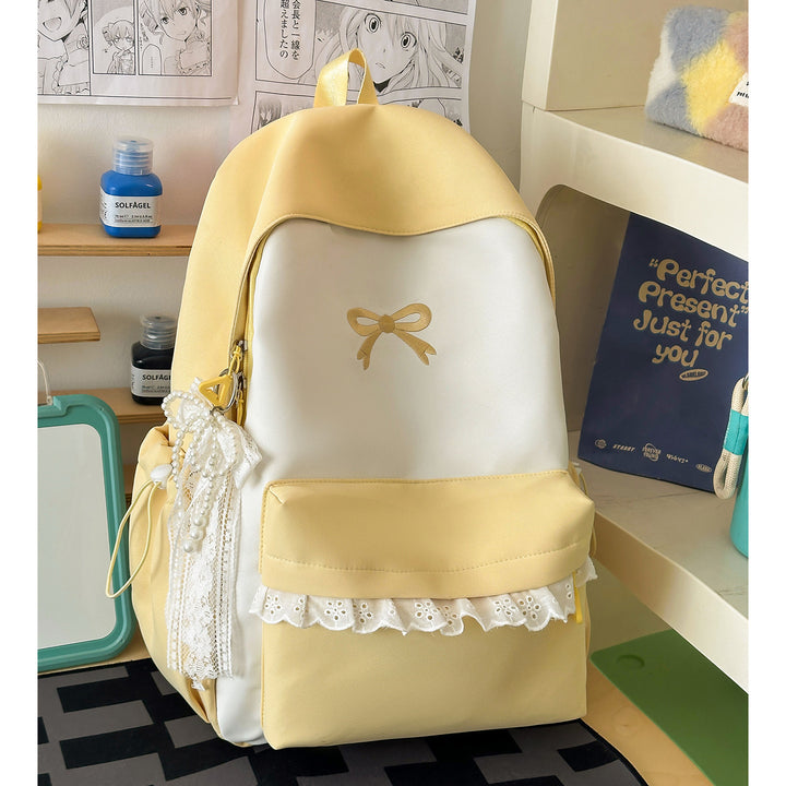 Decorative Bow-Embellished Casual Backpack Stornfield