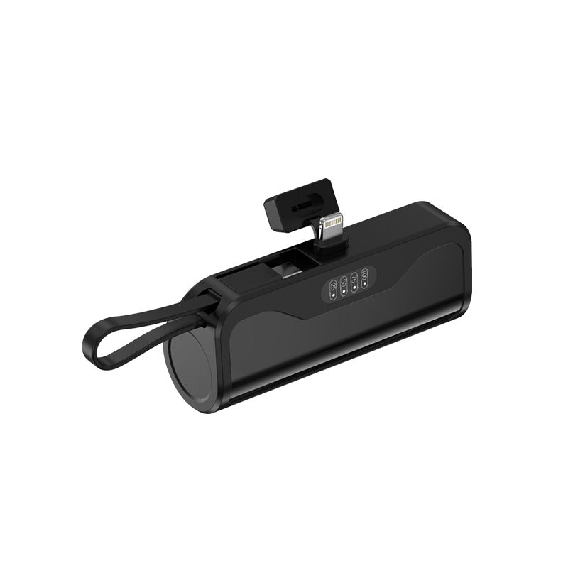 Portable power bank with integrated charging cable and automatic charging detection Stornfield