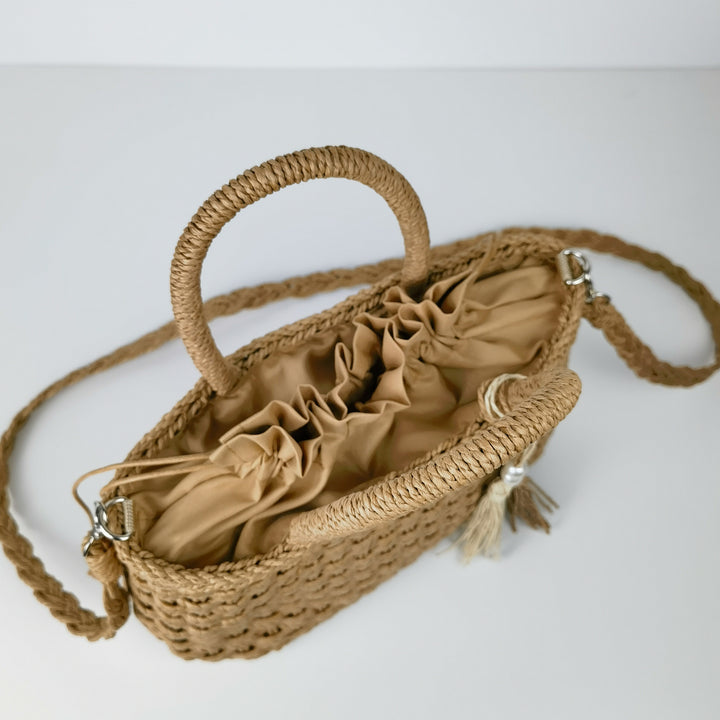Woven Handbag with Drawstring Stornfield