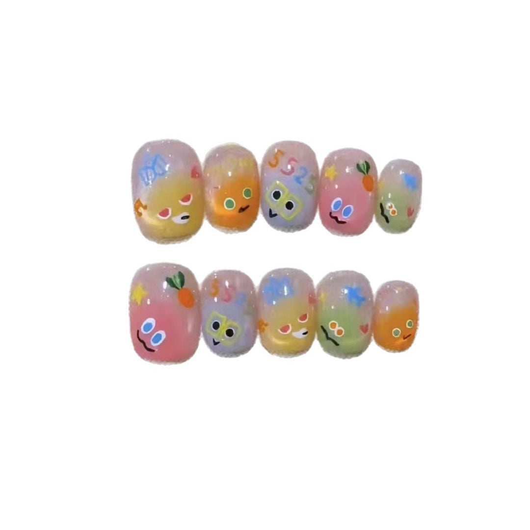 Playful Character-Themed Nail Art Set Stornfield