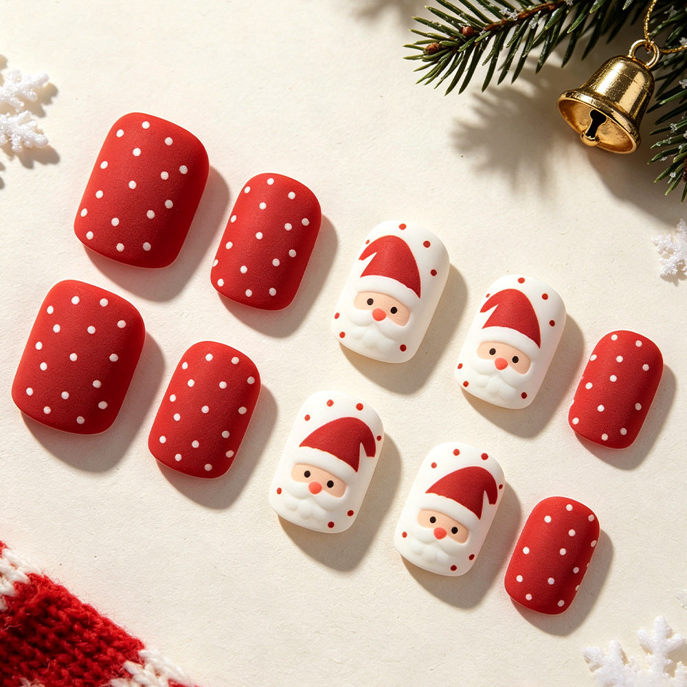 Festive Santa-Themed Nail Art Stornfield