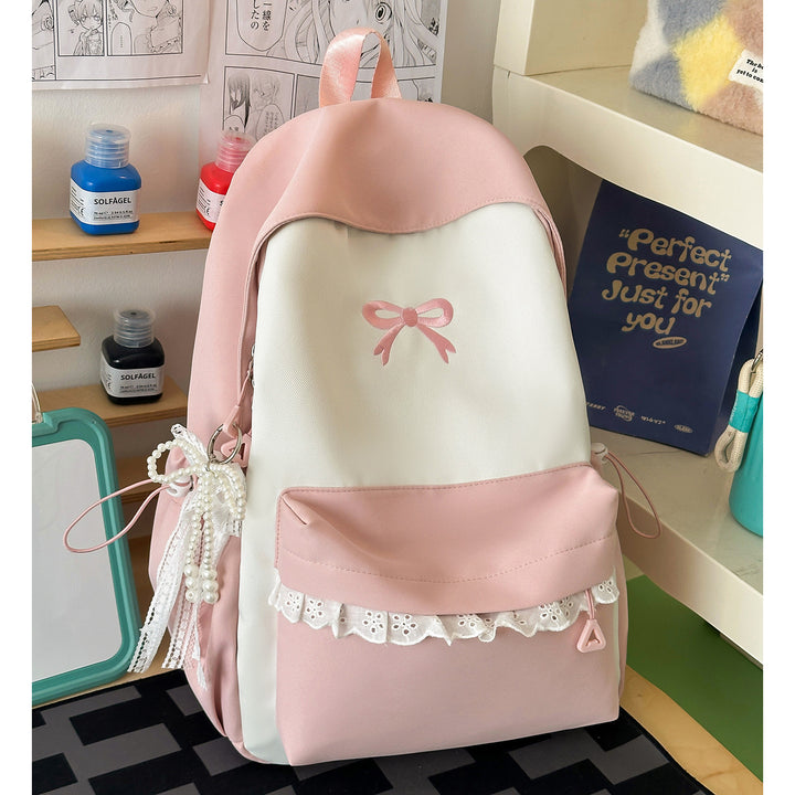 Decorative Bow-Embellished Casual Backpack Stornfield