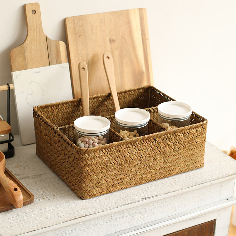 Unisex Versatile Storage Basket with Three Compartments Stornfield