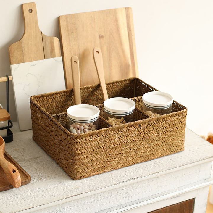 Unisex Versatile Storage Basket with Three Compartments Stornfield