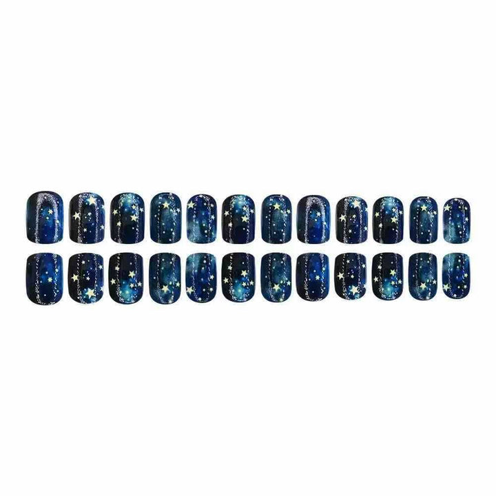 Nail art set with sparkling stars and cosmic motifs Stornfield