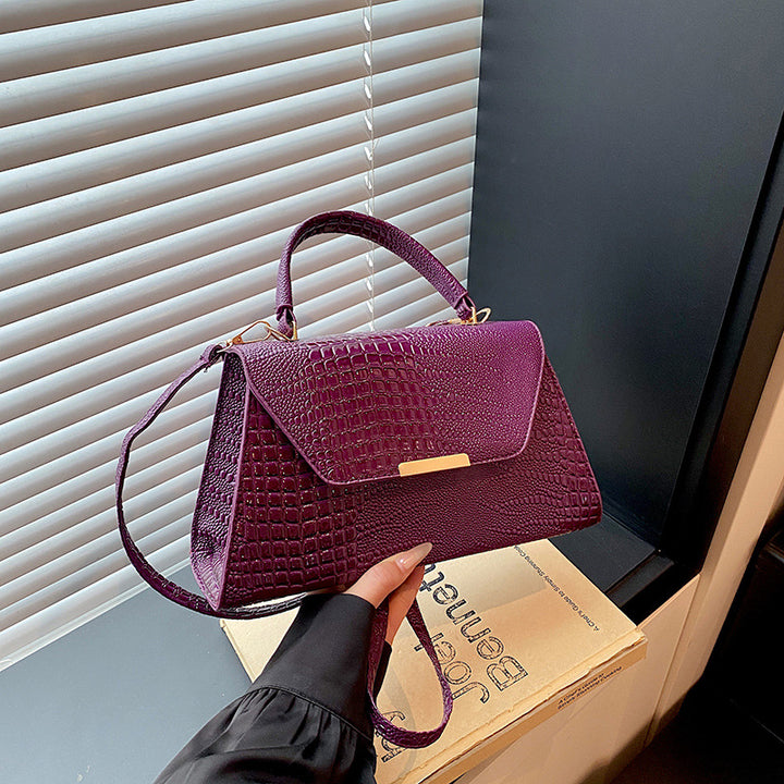 Textured Leather Shoulder Bag