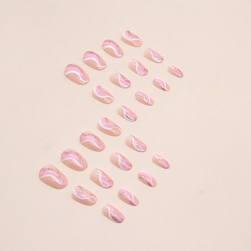 Artistic Wave Design Nail Tips Stornfield