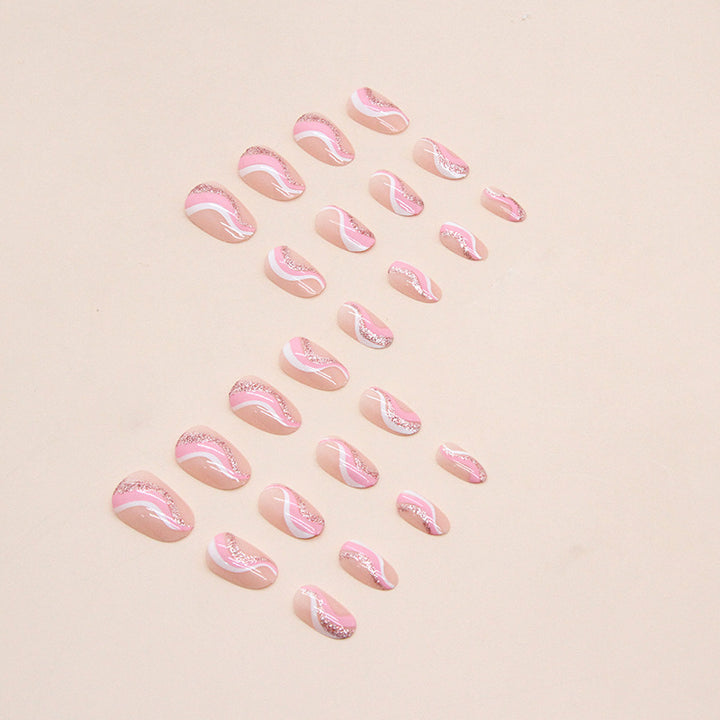 Artistic Wave Design Nail Tips Stornfield