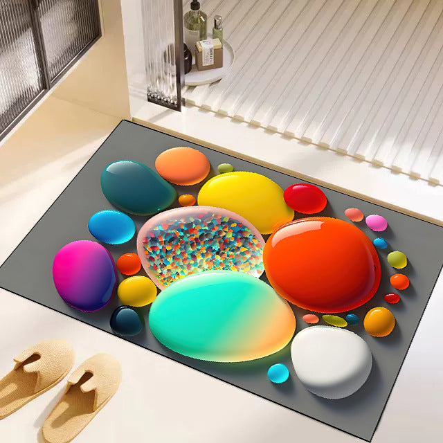 Artistic Garden-Themed Floor Mat