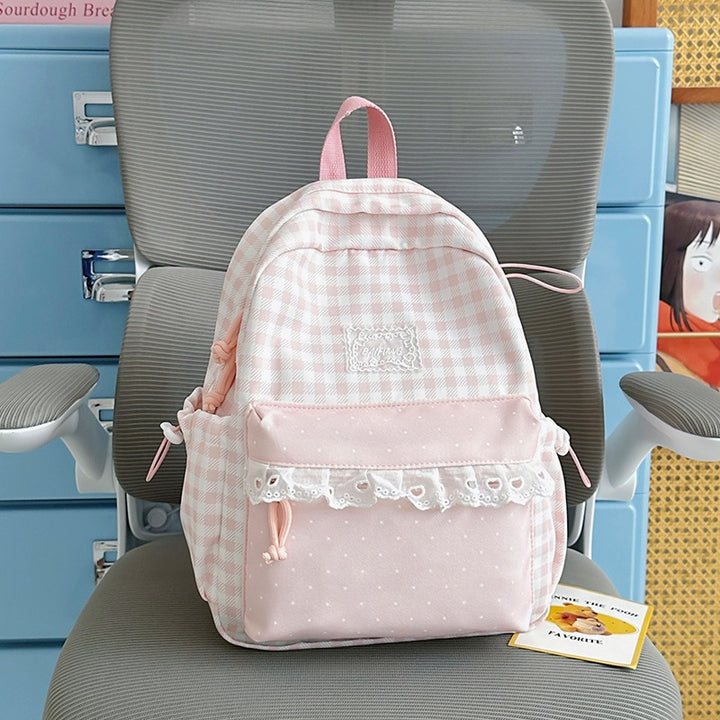 Cute Checkered Pattern Backpack Stornfield