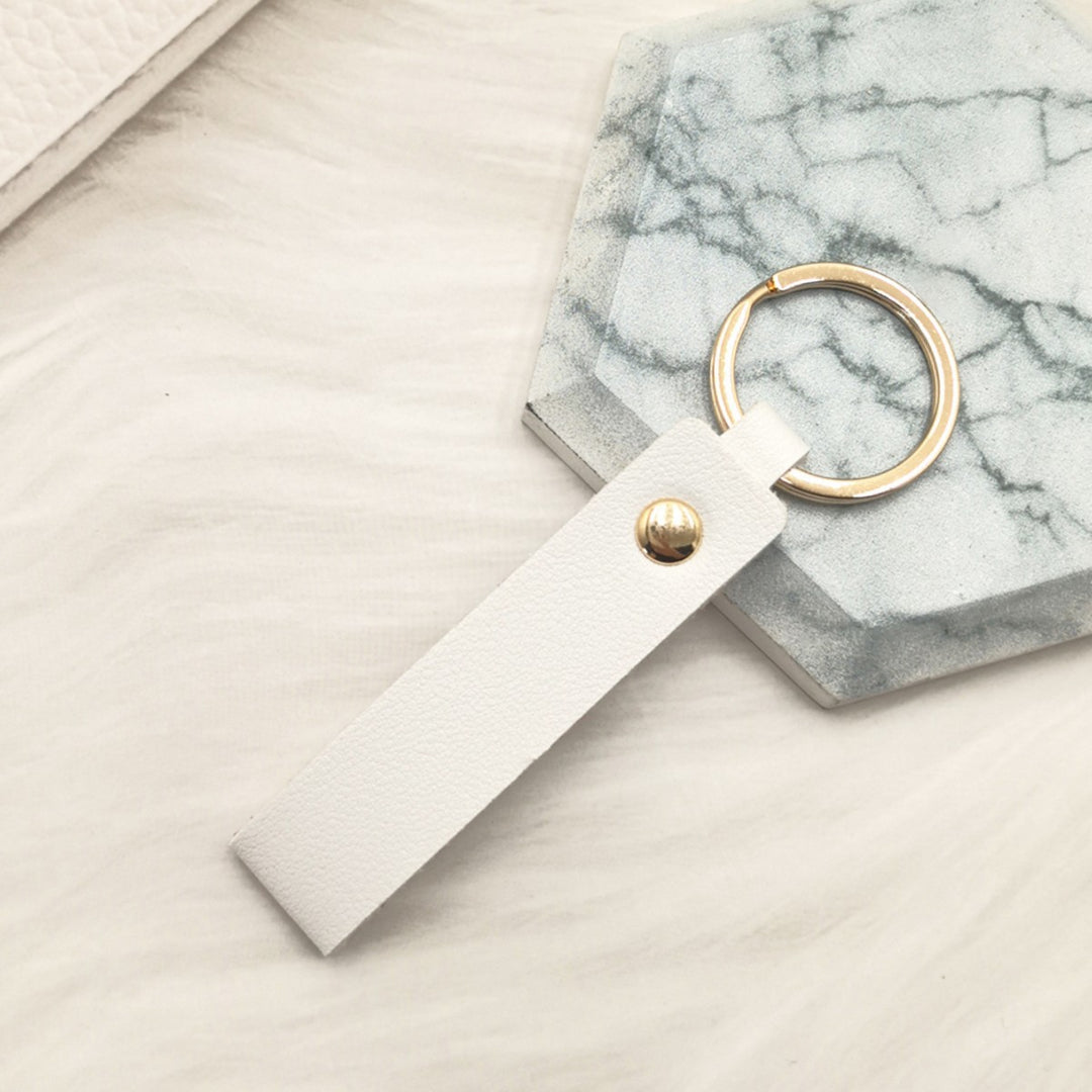 Unisex keychain made of high-quality artificial leather with stylish design Kalsten