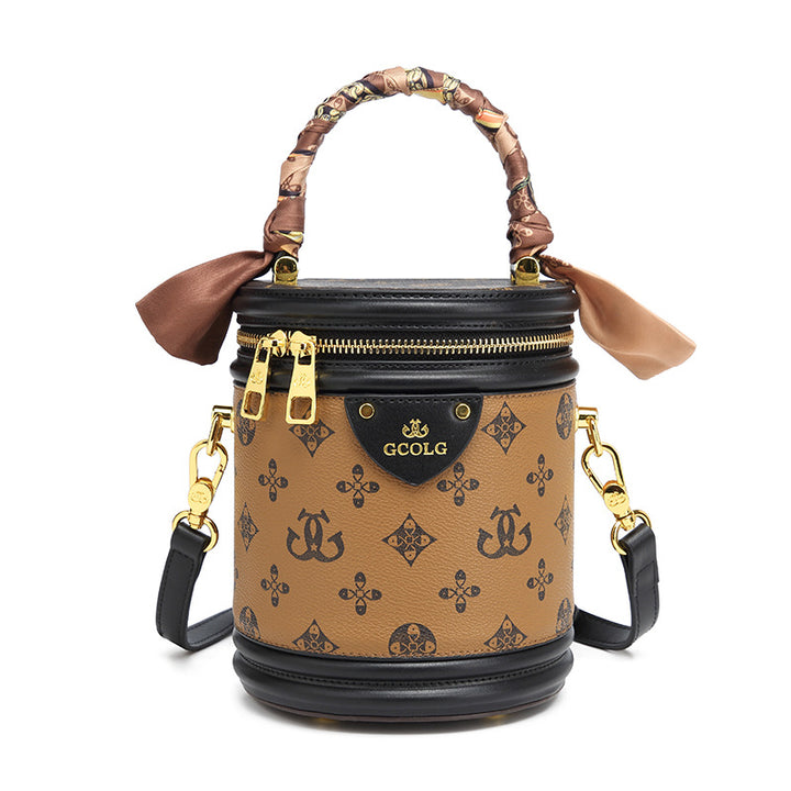 Stylish Round Handheld Bucket Bag