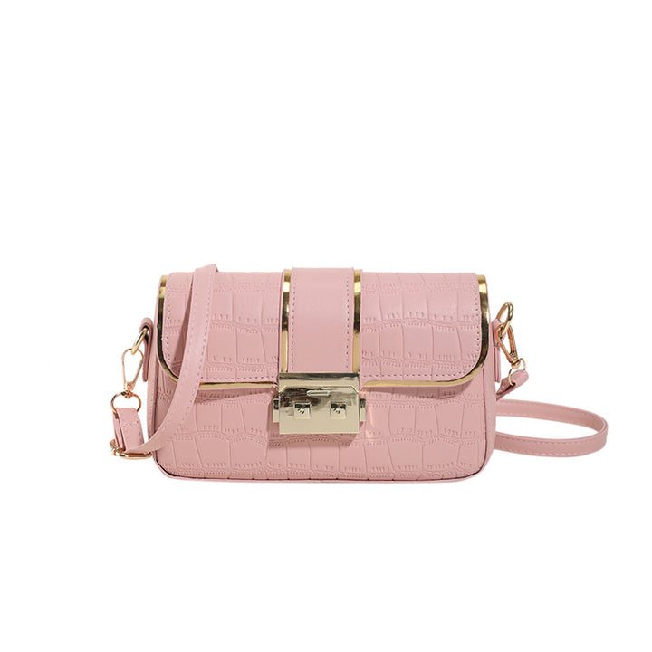Elegant Crocodile-Textured Crossbody Handbag