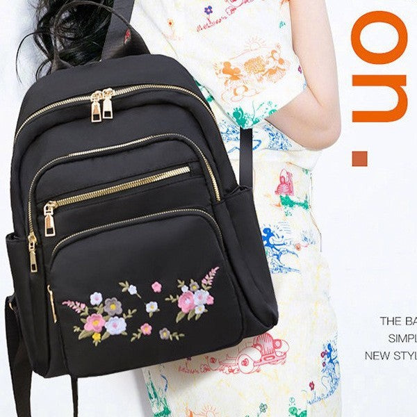 Women's Floral Embroidered Backpack Stornfield
