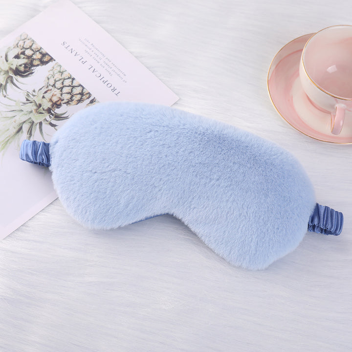 Women's cozy sleep mask made of plush with adjustable elastic band and lightproof inner lining Stornfield